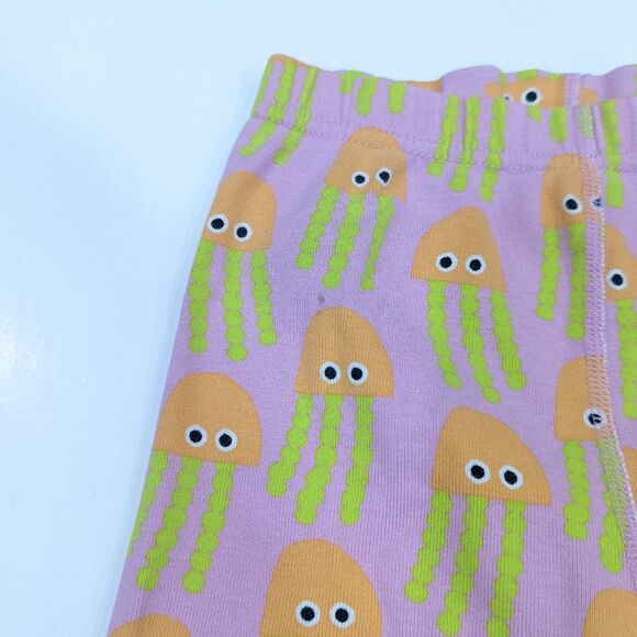 Hanna Andersson Green Pink Jellyfish Short John Organic Cotton Pajamas 120 6 7 - Picture 5 of 8